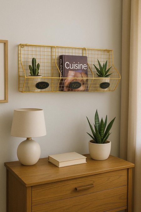 رف بشاكير معدن ذهبي